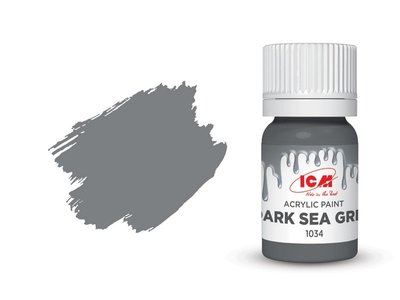 Фарба акрилова темно-морська сіра напівматова ICM 1034 ICM01034 фото