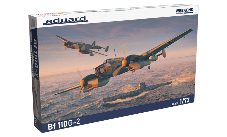 Збірна модель 1:72 винищувача-бомбардувальника Bf 110G-2 EDU7468 фото