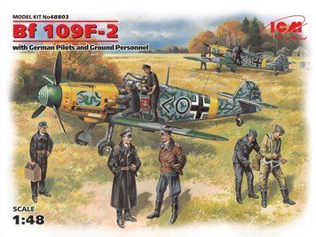 Збірна модель 1:48 винищувача Bf 109 F-2 ICM, військова авіація до 1945 р. ICM48803 фото