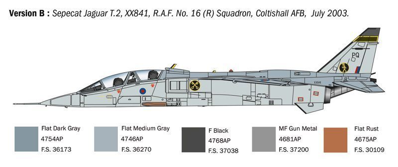 Збірна модель літака Jaguar T.2 R.A.F. Trainer 1/72, Italeri 1470, гелікоптери та вертольоти ITL1470 фото