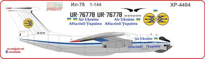 Декалі 'Авіалінії України' для Іл-76 - 1:144 HOM-XP4404 фото