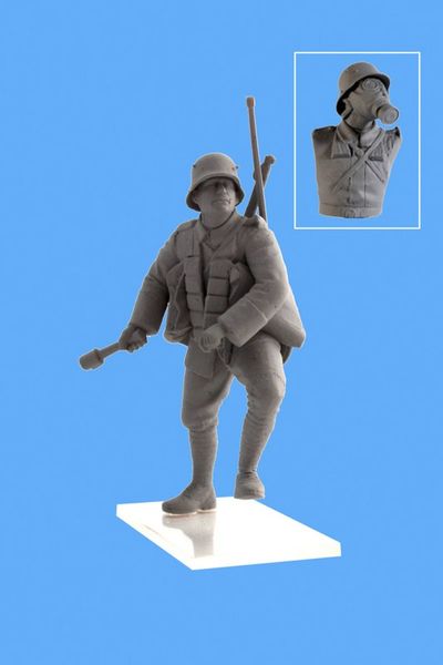 Набор 1:35 фигурок Немецкая пехота в противогазах ICM35695 фото