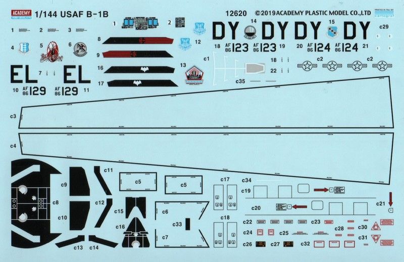 Сборная модель 1:144 бомбардировщика B-1B AC12620 фото