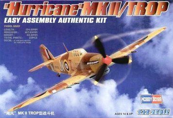 Сборная модель Hobby Boss hurricane Mk.II Trop - 1:72 из пластика, военная авиация до 1945 г. HB80216 фото