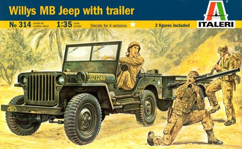 Willys MB 'Jeep' с прицепом - 1:35 ITL0314 фото
