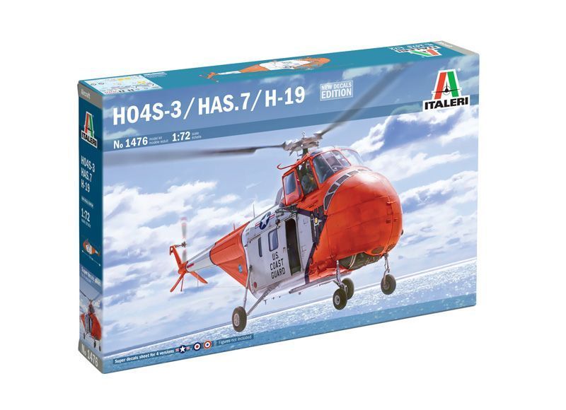 Сборная модель вертолета HO4S-3/HAS.7/H-19 1/72, Italeri 1476, гражданская авиация ITL1476 фото