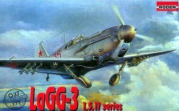 Збірна модель Roden лаГГ-3 серії 1, 5, 11 - 1:72 масштабна з пластику, військова авіація до 1945 р. RN037 фото
