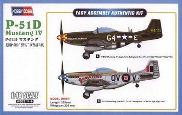 Збірна модель Hobby Boss p-51D Mustang IV - 1:48 масштабна з пластику, військова авіація до 1945 р. HB85802 фото