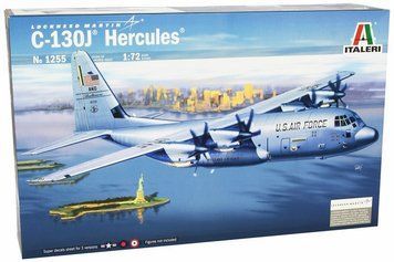 Сборная модель 1:72 самолета C-130J Hercules Italeri, геликоптеры и вертолеты ITL1255 фото