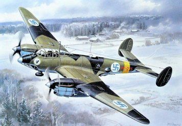 Збірна модель 1:72 бомбардувальника Пе-2 Unimodels, військова авіація до 1945 р. UM102 фото