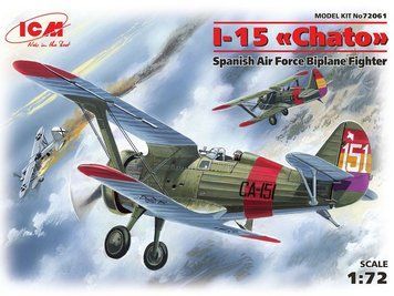 Збірна модель 1:72 винищувача И-15 ICM, військова авіація до 1945 р. ICM72061 фото