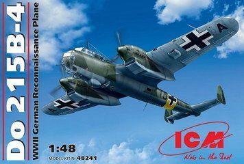 Сборная модель 1:48 самолета-разведчика Do 215B-4 ICM, военная авиация до 1945 г. ICM48241 фото