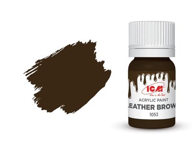 Краска акриловая коричневая кожа полуматовая ICM 1053 ICM01053 фото