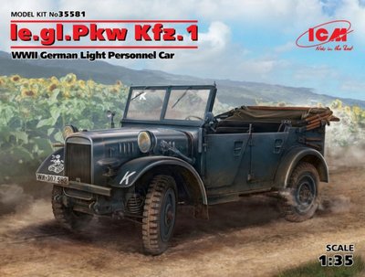 Збірна модель 1:35 автомобіля Le.gl.Einheits-PKW Kfz.1 ICM35581 фото