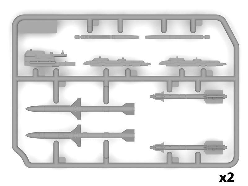 Збірна модель літака 1:72 МіГ-29 ПС України з бомбами JDAM-ER, ICM 72144 ICM72144 фото