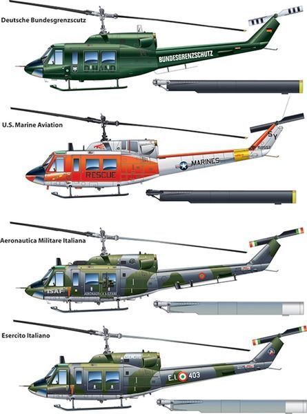 Сборная модель вертолета Bell AB 212 / UH-1N 1/48, Italeri 2692, гражданская авиация ITL2692 фото