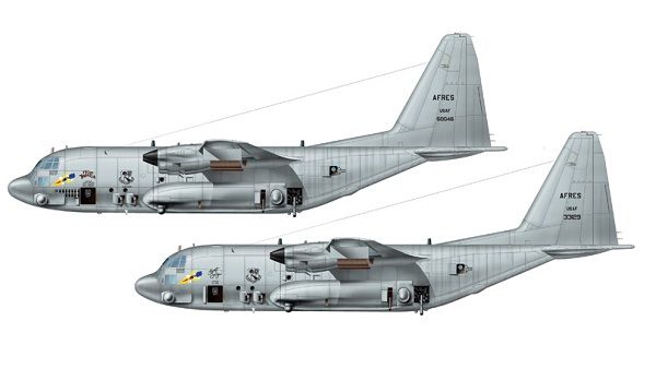 Збірна модель 1:72 літака AC-130H 'Spectre' ITL1310 фото
