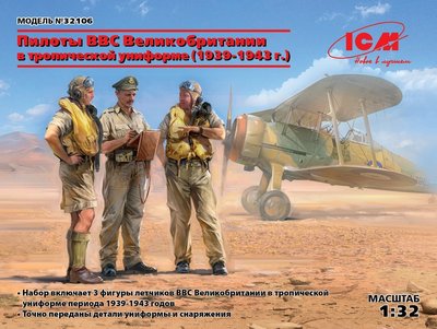 Набір 1:32 фігурок Британські пілоти (1939-1943) ICM32106 фото