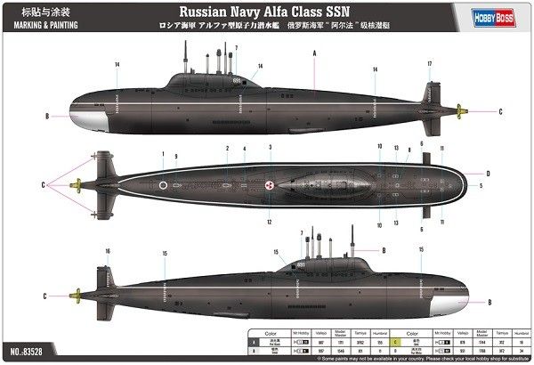 ПЛ проекту 705 'Ліра' ('Alfa') - 1:350 HB83528 фото