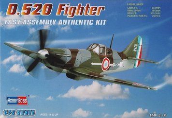 Сборная модель 1:72 истребителя Dewoitine D.520 Hobby Boss, военная авиация до 1945 г. HB80237 фото
