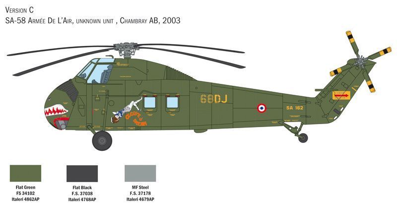 Сборная модель вертолета H-34A Pirate / UH-34D U.S. Marines 1/48, Italeri 2776, гражданская авиация ITL2776 фото