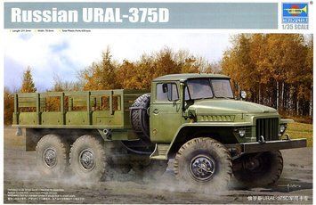 Збірна модель Trumpeter урал-375Д - 1:35 масштабна з пластику, вантажні авто та вантажівки TRU01027 фото