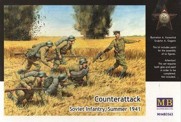 Советская пехота (Контратака. Лето 1941г.) - 1:35 Master Box, диорамы: фигуры MB3563 фото