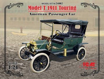 Збірна масштабна модель 1:24 автомобіля Ford Model T 1911 Touring ICM, легкові автомобілі ICM24002 фото
