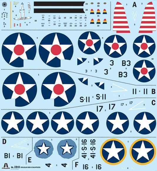 Збірна модель літака 1:48 SBD-3 Dauntless, Italeri 2841 ITL2841 фото