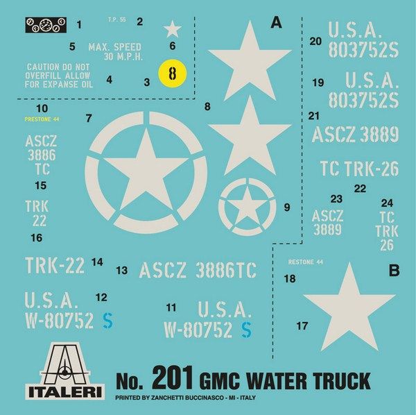 Сборная модель 1:35 грузовика Water Tank Truck 6x6 ITL0201 фото