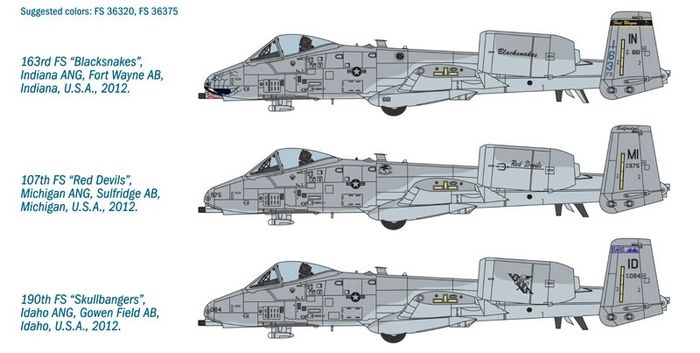 Збірна масштабна модель 1:48 штурмовика A-10C 'Blacksnakes' ITL2725 фото