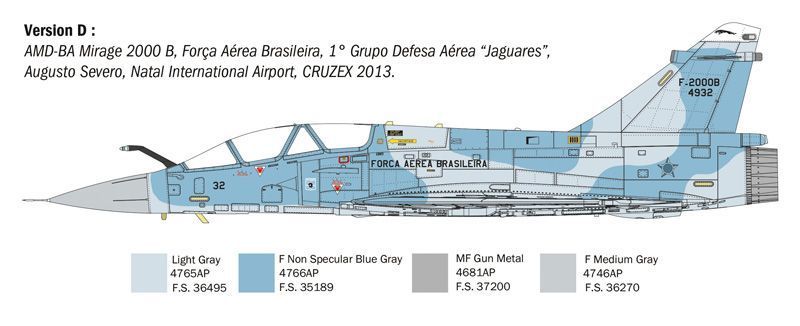 Збірна модель літака 1:72 Mirage 2000 B/D, Italeri 90023 ITL90023 фото