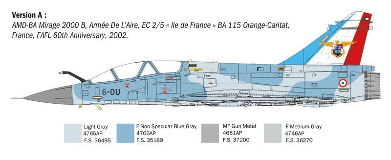Збірна модель літака 1:72 Mirage 2000 B/D, Italeri 90023 ITL90023 фото