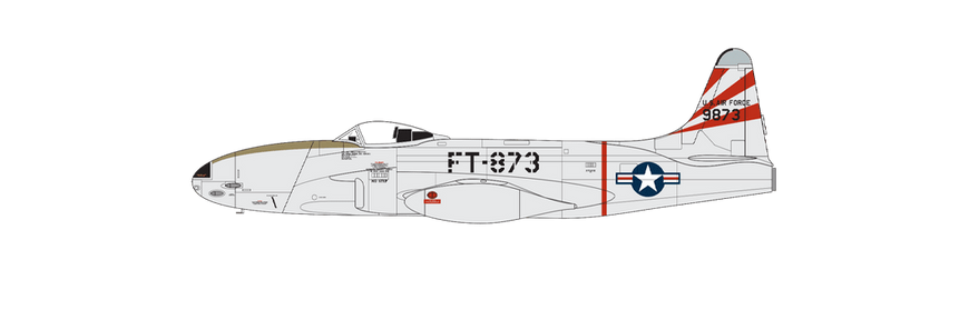 Сборная модель самолета F-80C Shooting Star 1/72, Airfix 02043V, геликоптеры и вертолеты AFX02043V фото