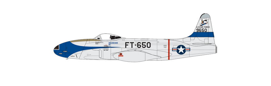 Сборная модель самолета F-80C Shooting Star 1/72, Airfix 02043V, геликоптеры и вертолеты AFX02043V фото