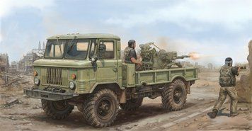 Збірна модель Trumpeter гАЗ-66 із ЗУ-23-2 - 1:35 масштабна з пластику, військова артилерія і ЗРК TRU01017 фото