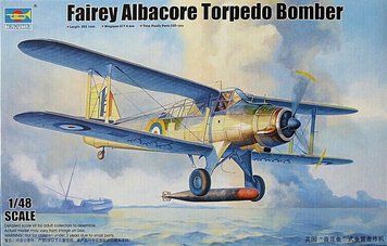Сборная модель 1:48 торпедоносца Fairey Albacore Trumpeter, военная авиация до 1945 г. TRU02880 фото