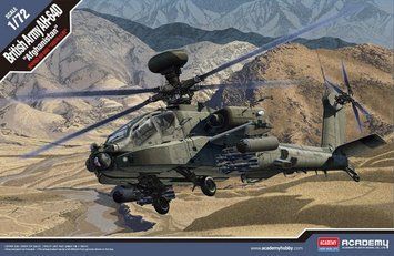 Сборная модель 1:72 вертолета AH-64D Academy, гражданская авиация AC12537 фото