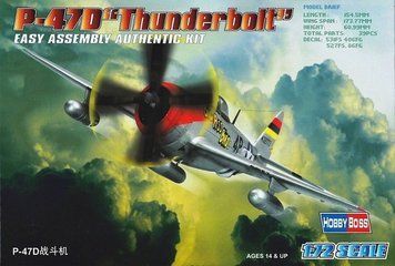 Сборная модель 1:72 истребителя-бомбардировщика P-47D Thunderbolt Hobby Boss, военная авиация до 1945 г. HB80257 фото