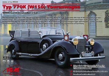 Збірна модель 1:35 легкового автомобіля Mercedes-Benz Typ 770K Tourenwagen ICM, легкові автомобілі ICM35533 фото