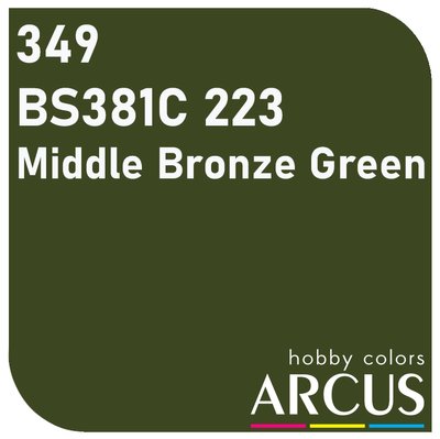 E349 Алкідна емаль BS381C 223 Middle Bronze Green ARC-E349 фото