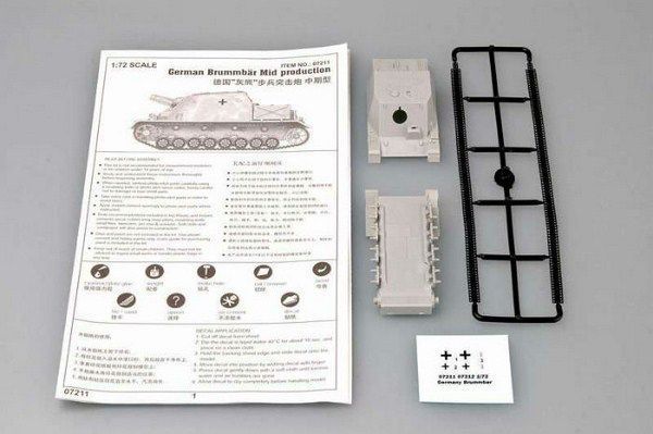 Сборная модель Trumpeter sturmpanzer IV Brummbar (Mid production) - 1:72 из пластика, танки и САУ TRU07211 фото