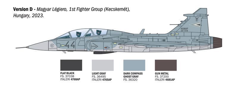 Збірна модель літака 1:72 JAS-39D Gripen Twin Seater, Italeri 91216 ITL91216 фото