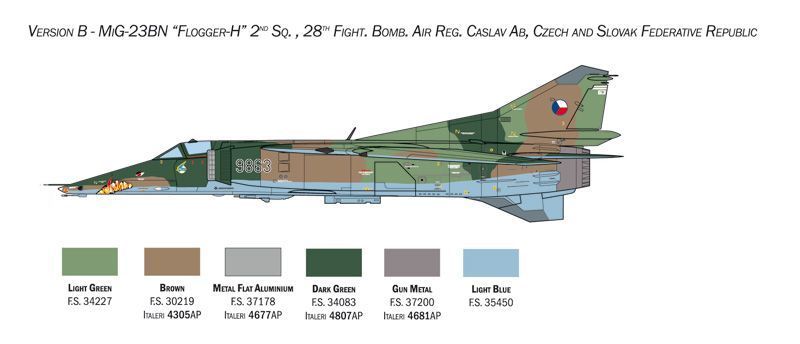 Збірна модель літака MiG-27/MiG-23BN Flogger 1/48, Italeri 2817, гелікоптери та вертольоти ITL2817 фото