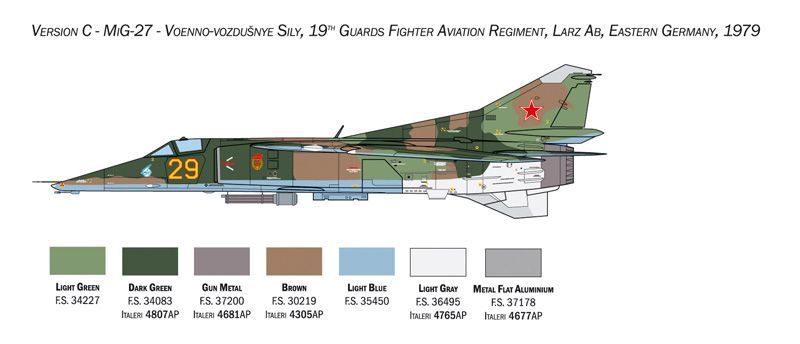 Збірна модель літака MiG-27/MiG-23BN Flogger 1/48, Italeri 2817, гелікоптери та вертольоти ITL2817 фото