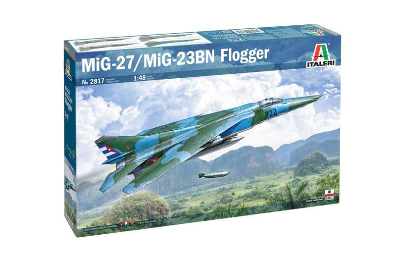 Збірна модель літака MiG-27/MiG-23BN Flogger 1/48, Italeri 2817, гелікоптери та вертольоти ITL2817 фото