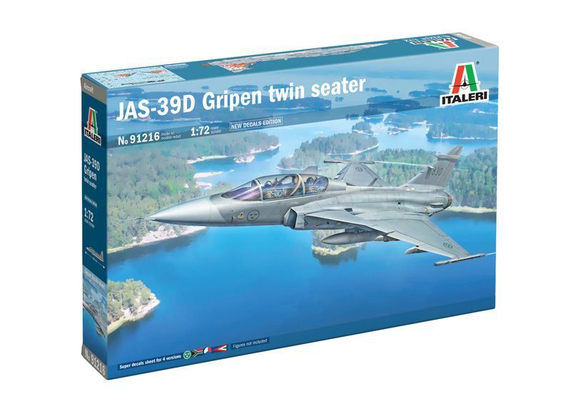 Збірна модель літака 1:72 JAS-39D Gripen Twin Seater, Italeri 91216 ITL91216 фото