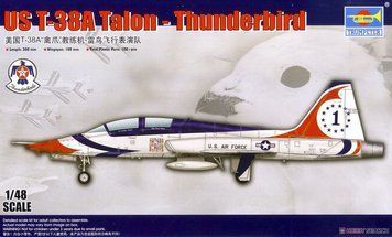 Збірна модель 1:48 літака T-38A Talon Thunderbird Trumpeter, гелікоптери та вертольоти TRU05809 фото
