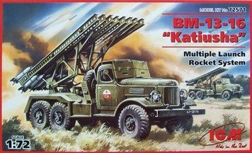 Збірна модель 1:72 бойової машини БМ-13-16 ICM, військова артилерія і ЗРК ICM72571 фото
