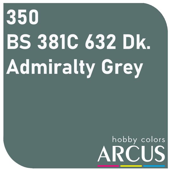 E350 Алкидная эмаль BS 381C 632 Dk. Admiralty Grey ARC-E350 фото